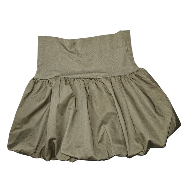 Adyson Parker Bubble Skirt Elegant Army Green Khaki Women Juniors Size Large - Picture 1 of 12